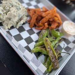 Hatch Sandwich Bar - Shishito peppers charred with the aioli is amazing