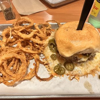 Fuego Burger - We tried this place for the first time. I ordered the Fuego burger & husband ordered the Mushroom Swiss burger. The service was excellent. - Burgers Near Me - Fort Worth, Texas