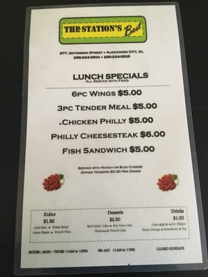 Menu photo 2 The Station's Best Alexander City, AL