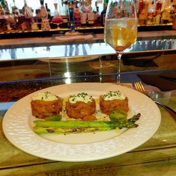 Seafood Bar at The Breakers - "Crab Cake Dinner" with a Chive Remoulade ($49) - Seafood Near Me - Palm Beach, Florida Seafood Bar at The Breakers - "Crab Cake Dinner" with a Chive Remoulade ($49) - Seafood Near Me - Palm Beach, Florida