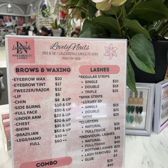 Lovely Nails - Service menu pt. 2 - Eyebrow Services Near Me - Fort Lauderdale, Florida Lovely Nails - Service menu pt. 2 - Eyebrow Services Near Me - Fort Lauderdale, Florida