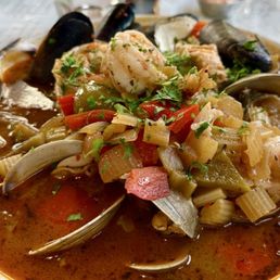 Seafood Gumbo. Watery and disappointing. Seafood Gumbo. Watery and disappointing.