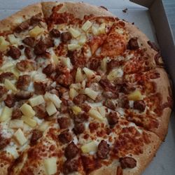 Little Caesars Pizza - Sausage and Pineapple pizza