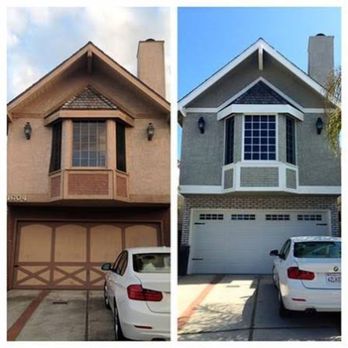A1 painting plus - Before and after Repainted home is east las vegas replaced garage door - Painters Near Me - Las Vegas, Nevada A1 painting plus - Before and after Repainted home is east las vegas replaced garage door - Painters Near Me - Las Vegas, Nevada