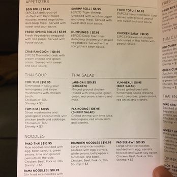 Phad Thai - Clearer picture of the menu - Thai Near Me - Coupeville, Washington