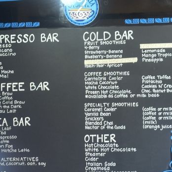 Cantabria - Menu - Coffee & Tea Near Me - Bemidji, Minnesota