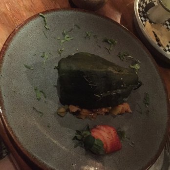 Encanto Cantina - Vegetarian option (why is the pepper up side down!!???) - Seafood Near Me - Tulum, ROO