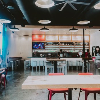 Gott's Roadside - Bar area and awesome lighting features! - Salad Near Me - Walnut Creek, California