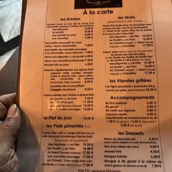 Le Comptoir du Siam - Menu