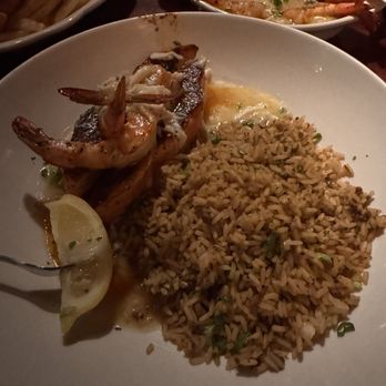 Pappadeaux Seafood Kitchen - Blackened salmon and dirty rice - Seafood Near Me - Lawrenceville, Georgia