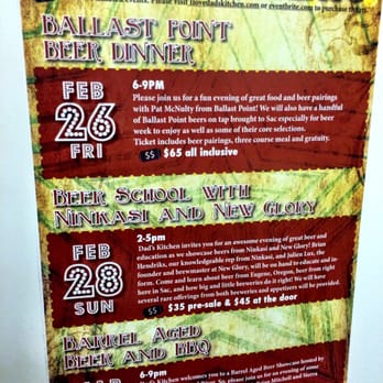 Dad's Kitchen - Sacramento Beer Week Events - New American Near Me - Fair Oaks, California