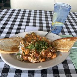 Shrimp Jambalaya with bread Shrimp Jambalaya with bread