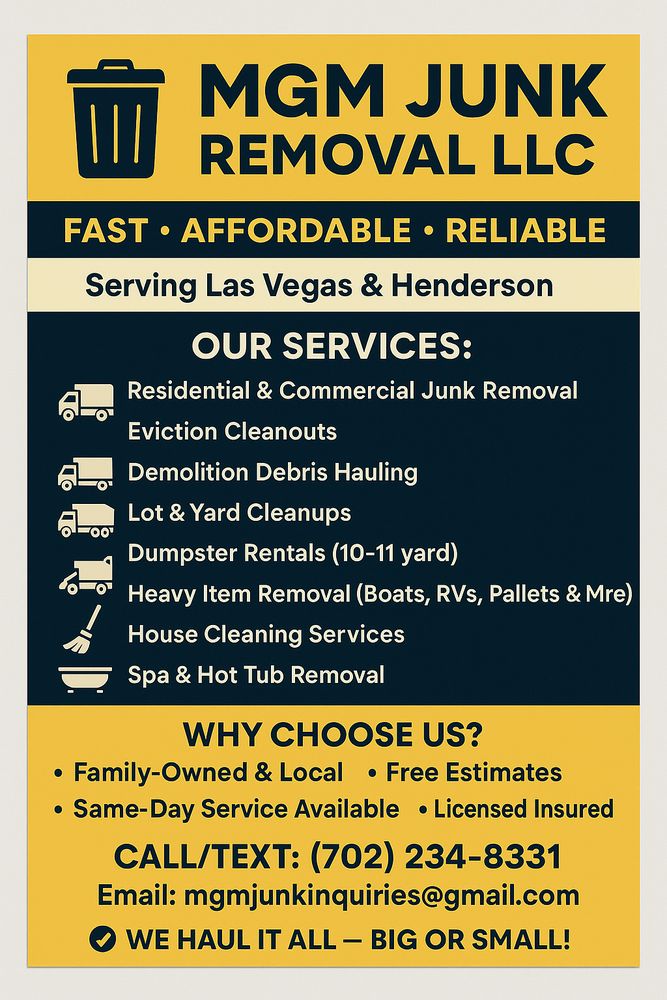 MGM JUNK REMOVAL - Updated June 2026 - Request a Quote - Las Vegas ...