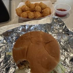 Big Burger Grille - Single burger and tots