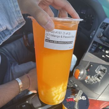 Sharetea - Mango and passion fruit tea with lychee jelly - Bubble Tea Near Me - Castle Rock, Colorado