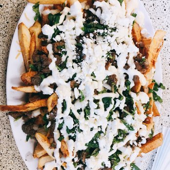El Cielo - Carne asada fries Carne asada, homemade fries, cilantro, onion, and sour cream - Salvadoran Near Me - Compton, California El Cielo - Carne asada fries Carne asada, homemade fries, cilantro, onion, and sour cream - Salvadoran Near Me - Compton, California