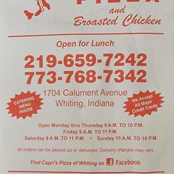 Capris Pizza - Cover