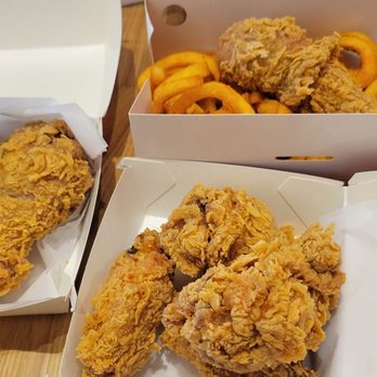 TKK Fried Chicken - three boxes of fried chicken - Asian Fusion Near Me - Bingham Farms, Michigan TKK Fried Chicken - three boxes of fried chicken - Asian Fusion Near Me - Bingham Farms, Michigan