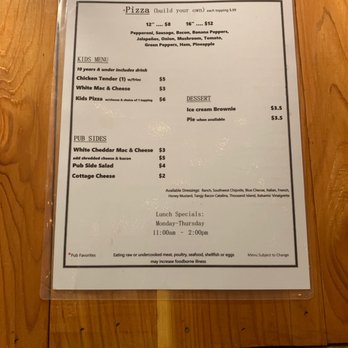 1st Main St Pub - a menu on a table - Pubs Near Me - Versailles, Indiana 1st Main St Pub - a menu on a table - Pubs Near Me - Versailles, Indiana