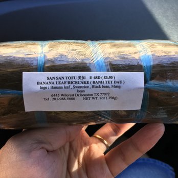 San San Tofu - rice stuffed with mung bean, wrapped in banana leaf - Grocery Near Me - Houston, Texas San San Tofu - rice stuffed with mung bean, wrapped in banana leaf - Grocery Near Me - Houston, Texas