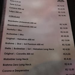 Mister Beer - Menu