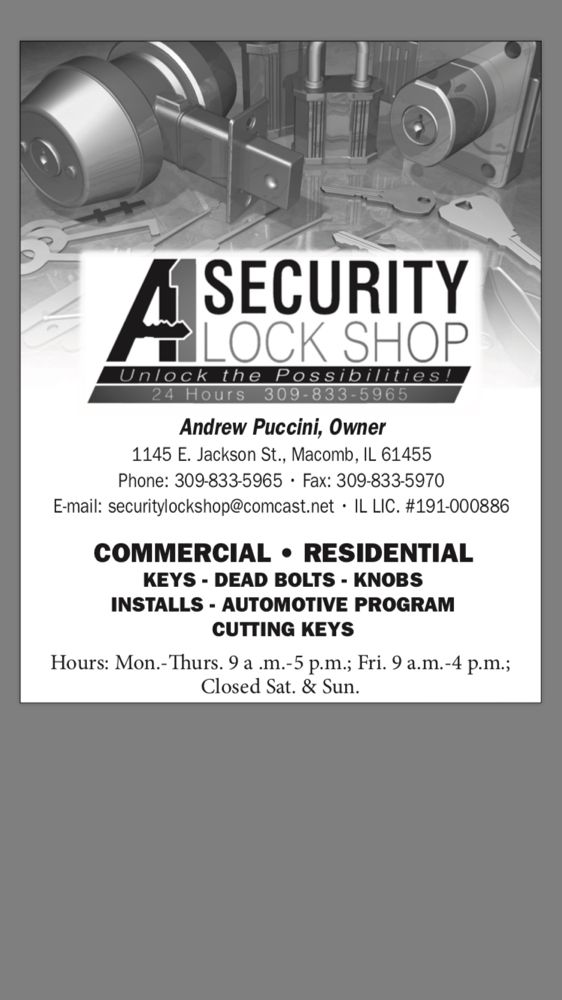 A1 SECURITY LOCK SHOP Updated August 2024 1145 E Jackson St