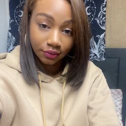 Dominican Hair Salon - Silk pressed + Dyed Hair