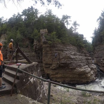Ausable Chasm - Working my way to the other side! On the cable line - Hiking Near Me - Keeseville, New York