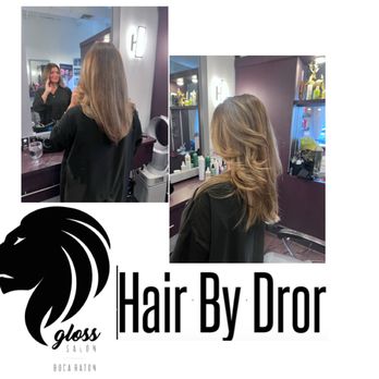 Gloss Salon Boca Raton - Root color melt, balayage low lites and hilites. Haircut & Blowdry by Dror - Hair Salons Near Me - Boca Raton, Florida Gloss Salon Boca Raton - Root color melt, balayage low lites and hilites. Haircut & Blowdry by Dror - Hair Salons Near Me - Boca Raton, Florida