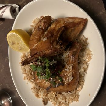 Kefi - Kotopoulo (roasted chicken served with rice pilaf) - Mediterranean Near Me - Knoxville, Tennessee