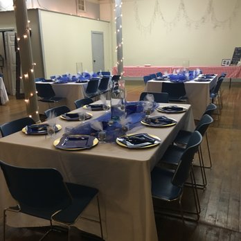 The Venue on Main - Example of table arrangement using the tables and chairs that are included with The Venue rental - Venues & Event Spaces Near Me - Denison, Texas The Venue on Main - Example of table arrangement using the tables and chairs that are included with The Venue rental - Venues & Event Spaces Near Me - Denison, Texas