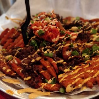 Seoul Taco - Beef sweet potato waffle fries - Korean Near Me - Chicago, Illinois Seoul Taco - Beef sweet potato waffle fries - Korean Near Me - Chicago, Illinois