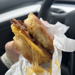 The Rolling Pin Bake and Brew - BEC biscuit sandwich.