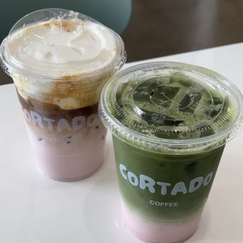 Cortado Coffee - Strawberry matcha, strawberry latte - Coffee & Tea Near Me - Garden Grove, California