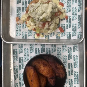 Nueva Cantina - Downtown Tampa - Grilled Chicken Tostada with a side of plantains - Mexican Near Me - Tampa Bay, Florida Nueva Cantina - Downtown Tampa - Grilled Chicken Tostada with a side of plantains - Mexican Near Me - Tampa Bay, Florida