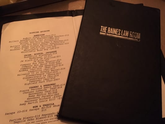 Menu photo 7 Raines Law Room New York, NY Menu photo 7 Raines Law Room New York, NY
