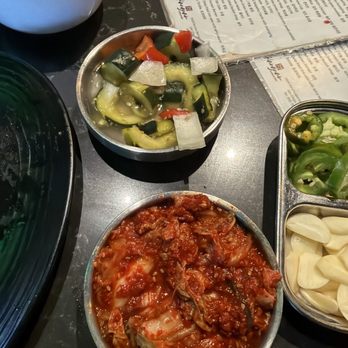 Kangnam Korean BBQ - Cucumber salad and minced kimchi - Barbeque Near Me - San Diego, California Kangnam Korean BBQ - Cucumber salad and minced kimchi - Barbeque Near Me - San Diego, California