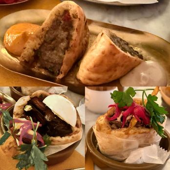 Motek - Flatiron - Clockwise: Arayes burger, steak pita, eggplant and egg From HH $5 menu - Mediterranean Near Me - New York, New York Motek - Flatiron - Clockwise: Arayes burger, steak pita, eggplant and egg From HH $5 menu - Mediterranean Near Me - New York, New York