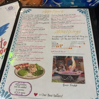 Amorcito Corazon Mexican Grill - Menu as of 3/30/25 - Mexican Near Me - Nashville, Tennessee