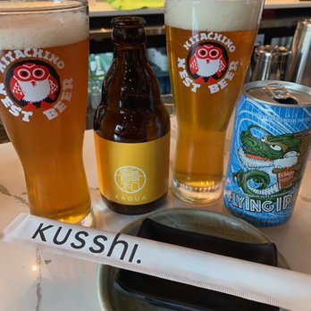 Kusshi - some beer options at Kusshi - Sushi Bars Near Me - Arlington, Virginia