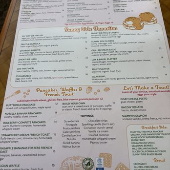 Sunny Side Solana - Menu breakfast. You can also order from the lunch side all hours - Breakfast & Brunch Near Me - Solana Beach, California Sunny Side Solana - Menu breakfast. You can also order from the lunch side all hours - Breakfast & Brunch Near Me - Solana Beach, California