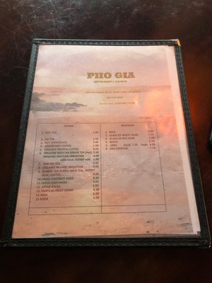Menu photo 5 Pho Gia Portland, OR