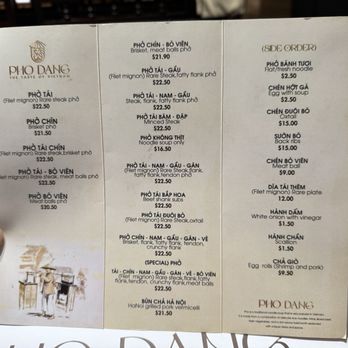 Pho Dang - Menu - Vietnamese Near Me - San Jose, California
