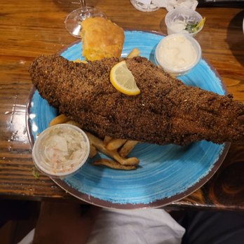 Frying Pan - Burnt flounder - Seafood Near Me - Southport, North Carolina