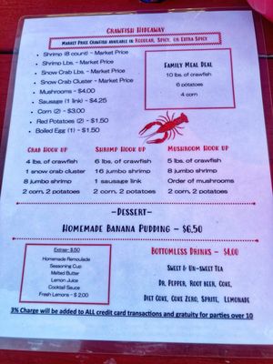 Menu photo 2 Crawfish Hideaway Baytown, TX
