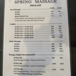Spring Massage