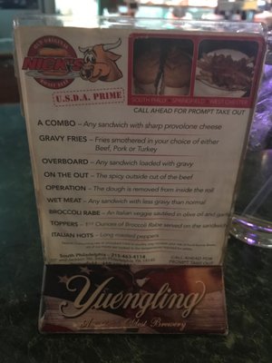 Menu photo 1 Nick's Old Original Roast Beef Springfield, PA Menu photo 1 Nick's Old Original Roast Beef Springfield, PA
