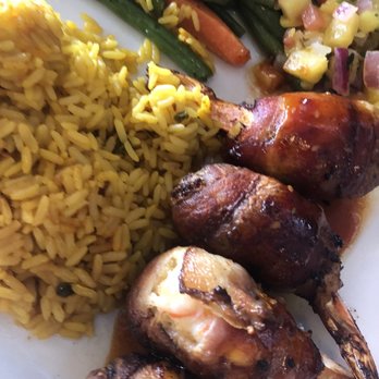 Conch Republic Seafood - Wife's bacon wrapped stuffed shrimp. Loved it! - Seafood Near Me - Key West, Florida
