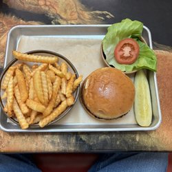 Madera Sunrise - My Burger and fries! Yum!