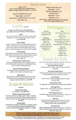 Menu photo 2 Simple Cafe Lake Geneva, WI Menu photo 2 Simple Cafe Lake Geneva, WI